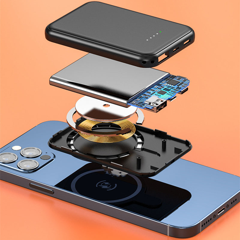 Fast Magnetic Wireless Charger & Power Bank